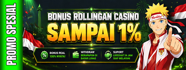 BONUS ROLLINGAN CASINO 1%